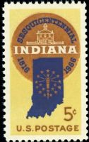 Scott 1308<br />5c Indiana Statehood<br />Pane Single<br /><span class=quot;smallerquot;>(reference or stock image)</span>