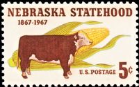 Scott 1328<br />5c Nebraska Statehood<br />Pane Single<br /><span class=quot;smallerquot;>(reference or stock image)</span>