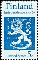 Scott 1334<br />5c Finland Independence<br />Pane Single<br /><span class=quot;smallerquot;>(reference or stock image)</span>