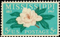 Scott 1337<br />5c Mississippi Statehood Sesquicentennial<br />Pane Single<br /><span class=quot;smallerquot;>(reference or stock image)</span>