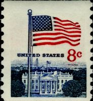 Scott 1338G<br />8c Flag Over the White House - Huck Press (Coil)<br />Coil Single<br /><span class=quot;smallerquot;>(reference or stock image)</span>