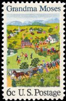 Scott 1370<br />6c Grandma Moses<br />Pane Single<br /><span class=quot;smallerquot;>(reference or stock image)</span>