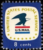 Scott 1396<br />8c United States Postal Service Logo<br />Pane Single; Overall Tag<br /><span class=quot;smallerquot;>(reference or stock image)</span>
