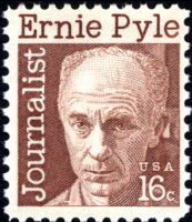 Scott 1398<br />16c Ernie Pyle (Ernest Taylor Pyle)<br />Pane Single<br /><span class=quot;smallerquot;>(reference or stock image)</span>