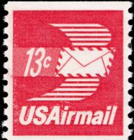 Scott C83<br />13c Winged Envelope - Carmine<br />Coil Single<br /><span class=quot;smallerquot;>(reference or stock image)</span>