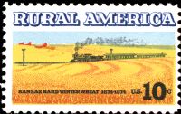 Scott 1506<br />10c Wheat Fields and Train<br />Pane Single<br /><span class=quot;smallerquot;>(reference or stock image)</span>