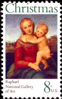 Scott 1507<br />8c Madonna and Child<br />Pane Single<br /><span class=quot;smallerquot;>(reference or stock image)</span>