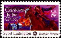 Scott 1559<br />10c Sybil Ludington<br />Pane Single<br /><span class=quot;smallerquot;>(reference or stock image)</span>