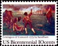 Scott 1563<br />10c Battle of Lexington-Concord<br />Pane Single<br /><span class=quot;smallerquot;>(reference or stock image)</span>