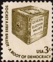 Scott 1584<br />3c Ballot Box<br />Pane Single; Shiny Gum; Overall Tag<br /><span class=quot;smallerquot;>(reference or stock image)</span>