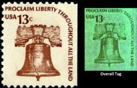 Scott 1595<br />13c Liberty Bell (VB)<br />Booklet Pane Single<br /><span class=quot;smallerquot;>(reference or stock image)</span>