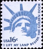 Scott 1599<br />16c Head of Statue of Liberty<br />Pane Single; Overall Tag<br /><span class=quot;smallerquot;>(reference or stock image)</span>