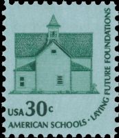 Scott 1606<br />30c Morris Township ND Schoolhouse No 2<br />Pane Single; Overall Tag<br /><span class=quot;smallerquot;>(reference or stock image)</span>