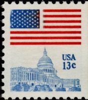 Scott 1623<br />13c Flag over Capitol (VB)<br />Booklet Pane Single<br /><span class=quot;smallerquot;>(reference or stock image)</span>