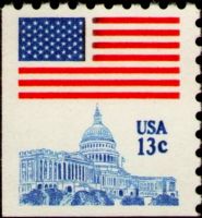 Scott 1623B<br />13c Flag over Capitol<br />Booklet Pane Single<br /><span class=quot;smallerquot;>(reference or stock image)</span>