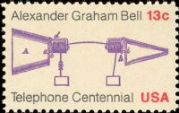 Scott 1683<br />13c Telephone Centennial<br />Pane Single<br /><span class=quot;smallerquot;>(reference or stock image)</span>