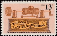 Scott 1705<br />13c Sound Recording Centennial<br />Pane Single<br /><span class=quot;smallerquot;>(reference or stock image)</span>