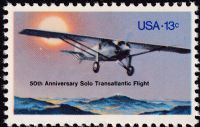 Scott 1710<br />13c First Transatlantic Solo Flight<br />Pane Single<br /><span class=quot;smallerquot;>(reference or stock image)</span>
