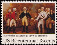 Scott 1728<br />13c Surrender of General John Burgoyne at Saratoga NY<br />Pane Single<br /><span class=quot;smallerquot;>(reference or stock image)</span>