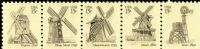 Scott 1738-1742<br />15c Windmills<br />Booklet Pane Strip of 5 #1742a (5 designs); Overall Tag<br /><span class=quot;smallerquot;>(reference or stock image)</span>