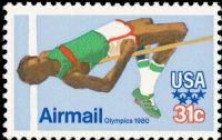Scott C97<br />31c 1980 Olympics High Jumper XXII Oympiad - 1980 Moscow URS<br />Pane Single<br /><span class=quot;smallerquot;>(reference or stock image)</span>