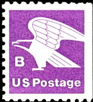 Scott 1819<br />(18c) Rate Change B - Violet Eagle<br />Booklet Pane Single<br /><span class=quot;smallerquot;>(reference or stock image)</span>