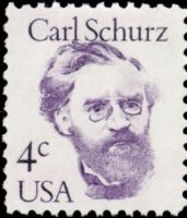 Scott 1847<br />4c Carl Schurz<br />Pane Single; Overall Tag<br /><span class=quot;smallerquot;>(reference or stock image)</span>