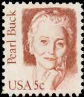 Scott 1848<br />5c Pearl Buck<br />Pane Single; Overall Tag<br /><span class=quot;smallerquot;>(reference or stock image)</span>