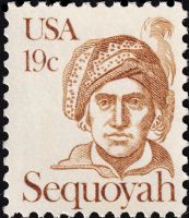 Scott 1859<br />19c Sequoyah<br />Pane Single; Overall Tag<br /><span class=quot;smallerquot;>(reference or stock image)</span>