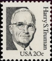 Scott 1862<br />20c Harry S Truman<br />Pane Single; Dull Gum; Small Block Tag<br /><span class=quot;smallerquot;>(reference or stock image)</span>