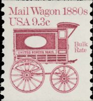 Scott 1903<br />9.3c Mail Wagon 1880s<br />Coil Single; Overall Tag<br /><span class=quot;smallerquot;>(reference or stock image)</span>