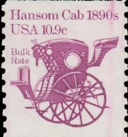 Scott 1904<br />10.9c Hansom Cab 1890s - Bulk Rate<br />Coil Single; Overall Tag<br /><span class=quot;smallerquot;>(reference or stock image)</span>