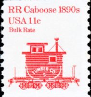 Scott 1905<br />11c Caboose 1890s - Bulk Rate<br />Coil Single; Overall Tag<br /><span class=quot;smallerquot;>(reference or stock image)</span>