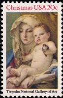 Scott 2026<br />20c Madonna and Child at National Gallery of Art<br />Pane Single<br /><span class=quot;smallerquot;>(reference or stock image)</span>