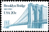 Scott 2041<br />20c Brooklyn Bridge Centenary<br />Pane Single<br /><span class=quot;smallerquot;>(reference or stock image)</span>