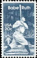 Scott 2046<br />20c Babe Ruth<br />Pane Single<br /><span class=quot;smallerquot;>(reference or stock image)</span>