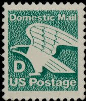 Scott 2111<br />(22c) Rate Change D - Green Eagle;<br />Pane Single<br /><span class=quot;smallerquot;>(reference or stock image)</span>