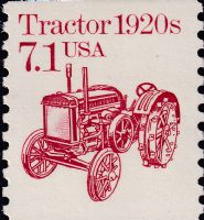 Scott 2127<br />7.1c Tractor 1920s<br />Coil Single; Block Tag<br /><span class=quot;smallerquot;>(reference or stock image)</span>