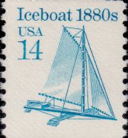Scott 2134<br />14c Iceboat 1890s<br />Coil Single; Overall Tag<br /><span class=quot;smallerquot;>(reference or stock image)</span>