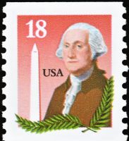 Scott 2149<br />18c Washington Monument<br />Coil Single; Low Gloss Gum; Block Tag<br /><span class=quot;smallerquot;>(reference or stock image)</span>