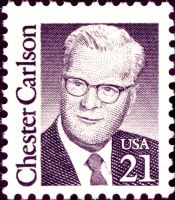 Scott 2180<br />21c Chester Carlson<br />Pane Single; Large Block Tag<br /><span class=quot;smallerquot;>(reference or stock image)</span>