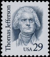 Scott 2185<br />29c Thomas Jefferson<br />Pane Single; Solid Tag<br /><span class=quot;smallerquot;>(reference or stock image)</span>