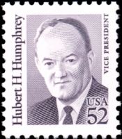 Scott 2189<br />52c Hubert Humphrey<br />Dull Gum; Pane Single<br /><span class=quot;smallerquot;>(reference or stock image)</span>