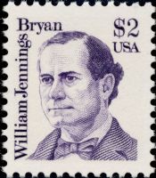 Scott 2195<br />$2.00 William Jennings Bryan<br />Pane Single; Large Block Tag<br /><span class=quot;smallerquot;>(reference or stock image)</span>