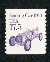 Scott 2262<br />17.5c Racing Car 1911<br />Coil Single; Large Block Tag<br /><span class=quot;smallerquot;>(reference or stock image)</span>