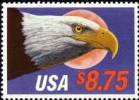 Scott 2394<br />$8.75 Express Mail: Eagle and Moon<br />Pane Single<br /><span class=quot;smallerquot;>(reference or stock image)</span>
