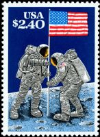 Scott 2419<br />$2.40 Priority Mail: Moon Landing<br />Pane Single<br /><span class=quot;smallerquot;>(reference or stock image)</span>
