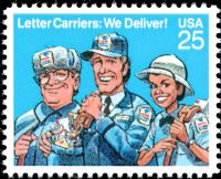 Scott 2420<br />25c Letter Carriers<br />Pane Single<br /><span class=quot;smallerquot;>(reference or stock image)</span>