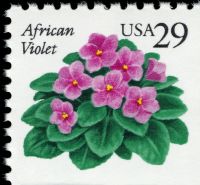 Scott 2486<br />29c African Violet<br />Booklet Pane Single; Mottled Tag<br /><span class=quot;smallerquot;>(reference or stock image)</span>
