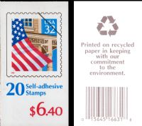 Scott BK228<br />$6.40 | 32c Flag Over Porch<br />Booklet<br /><span class=quot;smallerquot;>(reference or stock image)</span>